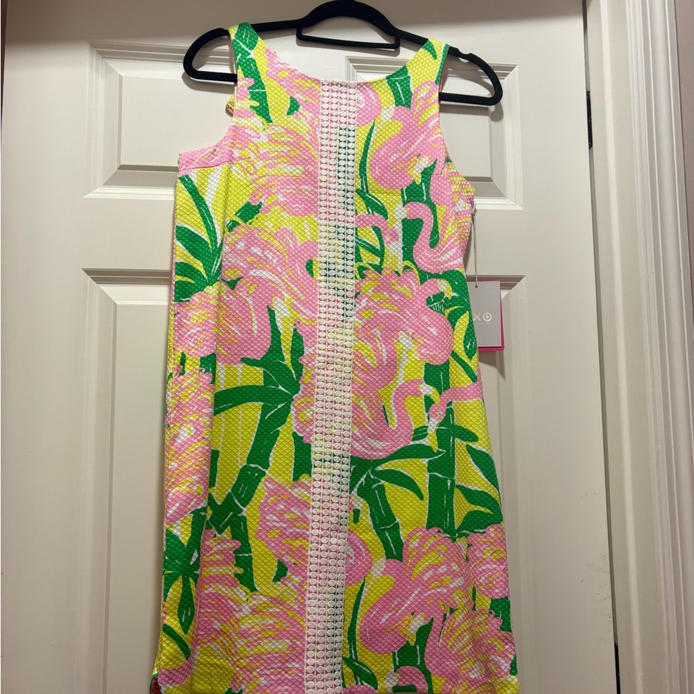 Lilly Pulitzer For Target Fan Dance Flamingo Shift Dress